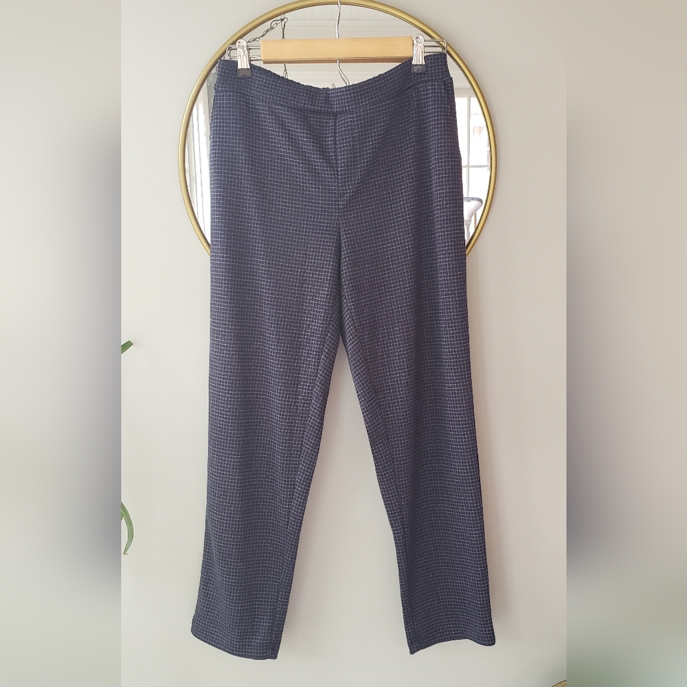 Banana Republic Hayden Pant Blue Gray Print Cropped Pants Size 6